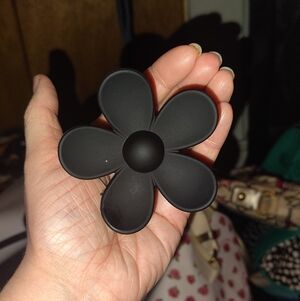 Black Flower Hair Clip